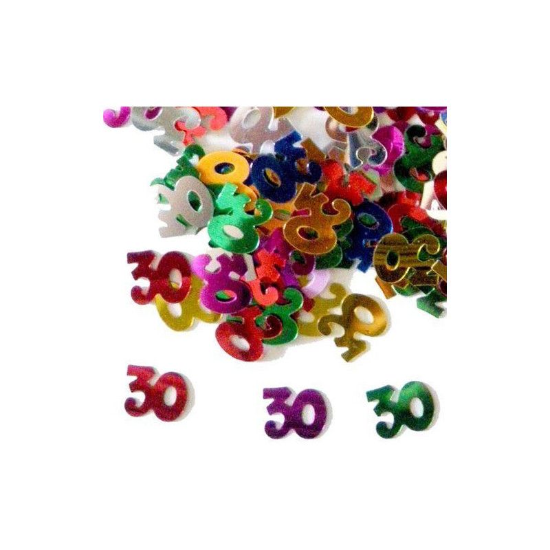 Confettis de table multicolores 30 ans Déco festive CO2773