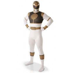 Déguisement seconde peau Power Rangers™ blanc homme taille XL Déguisements I-810946XL