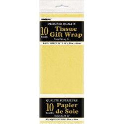 Papier de soie jaune Déco festive U6285