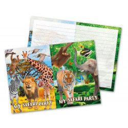 Cartes invitation Safari Party x 8 Déco festive 62010