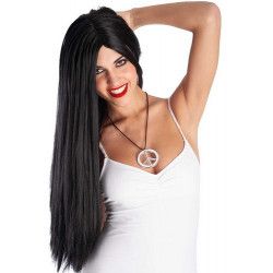 Perruque très longue et noire Rossana Accessoires de fête 02793