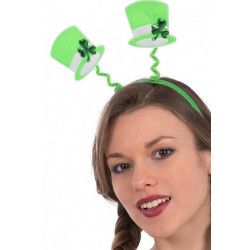 Serre-tête avec chapeaux verts St Patrick Accessoires de fête 04970